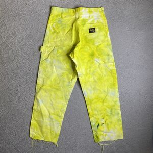 Stan Ray Pants Womens 28x28 Carpenter Cargo Yellow Tie Dye Painter Work USA UO